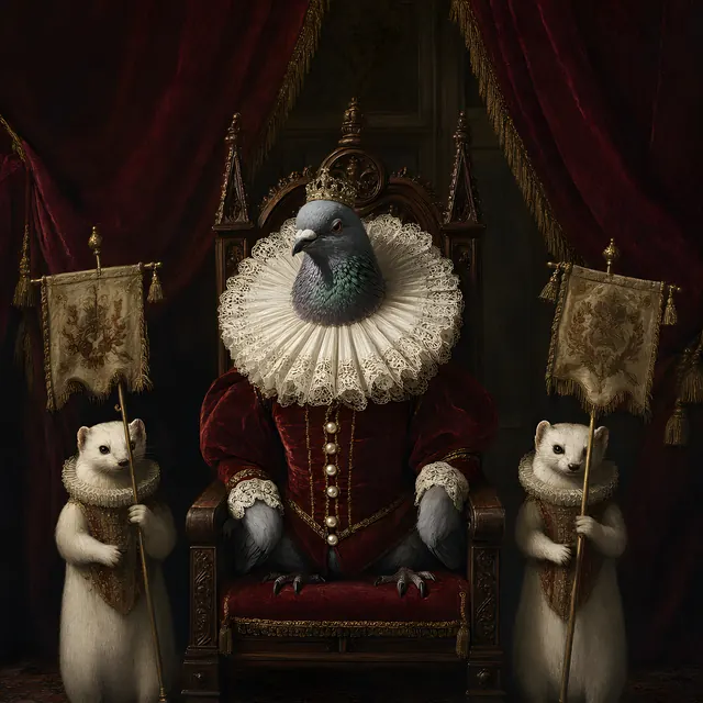 Pigeon Elizabethan ruff
