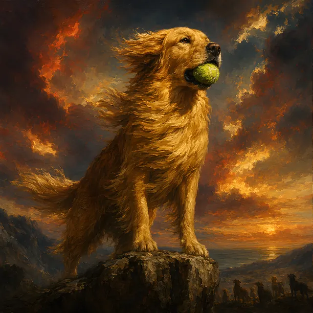 Dog tennis ball epic