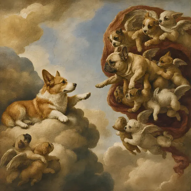 Sistine corgi frenchie
